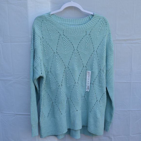 Kohls XL, Mint Green Super soft Crewneck sweater - Picture 1 of 1
